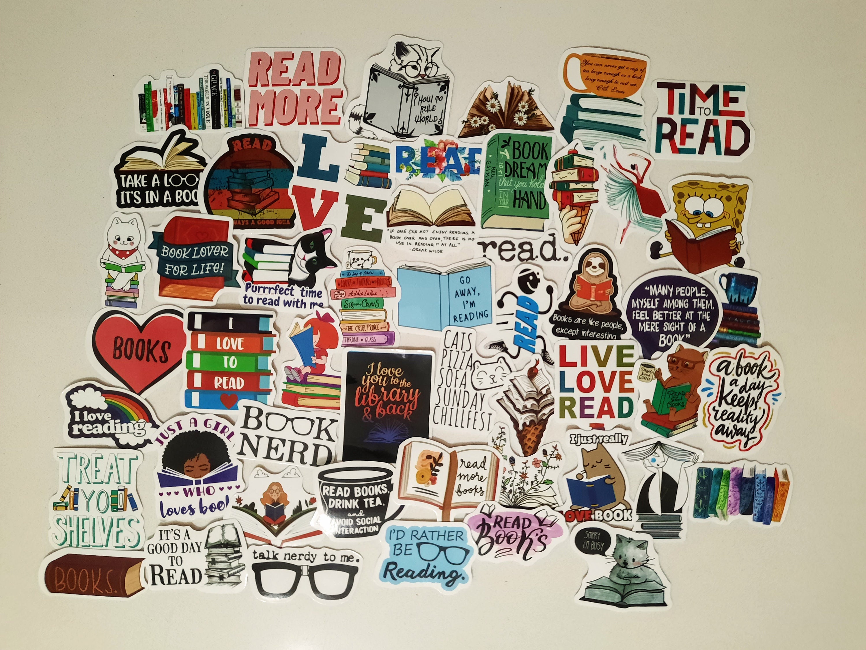 Books & Reading Random Sticker Pack - Etsy