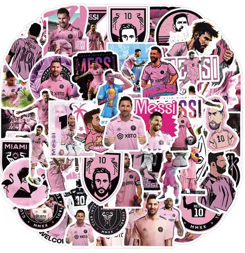 Messi Sticker Collection Messi Miami Stickers | Random Sticker Pack - Etsy