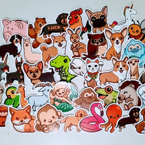 Cute Cartoon Animals | Random Sticker Pack