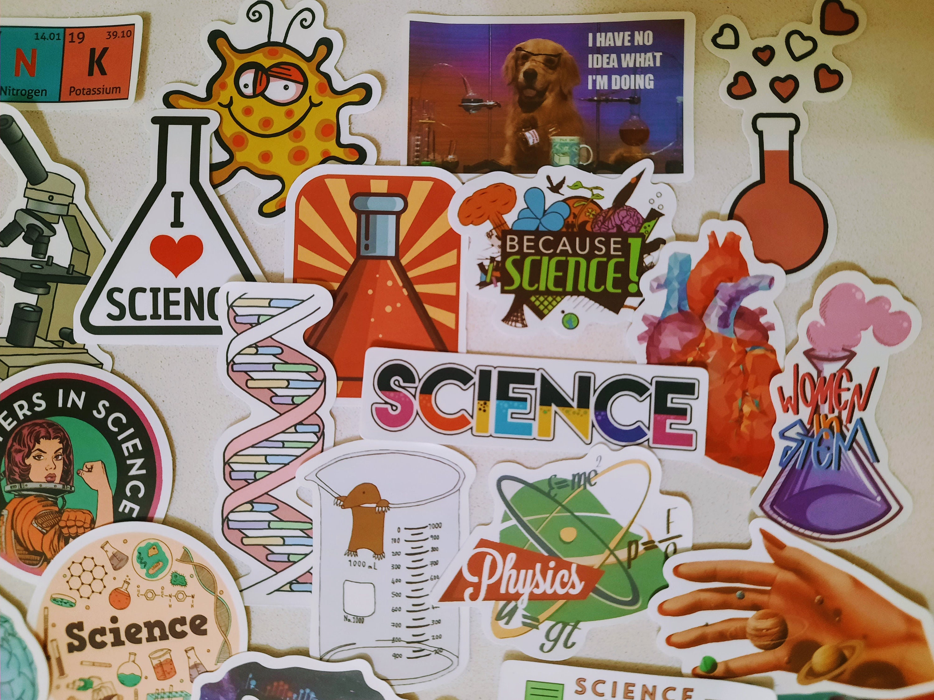 Random Things Sticker Science Fun Stickers Random Sticker Pack - Etsy