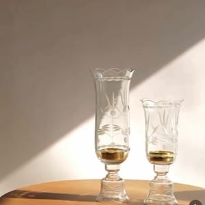 手作りガラスチューリップキャンドルホルダー