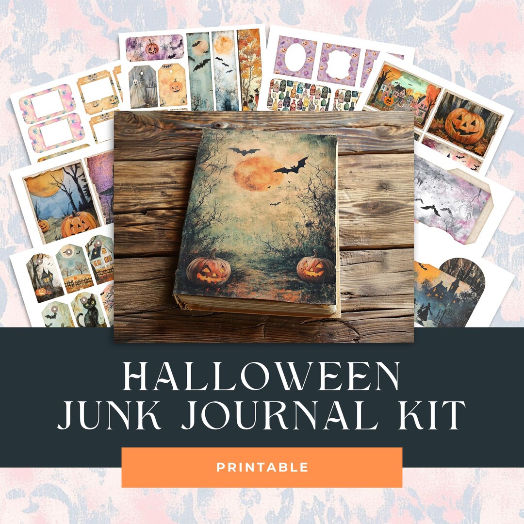 Halloween Junk Journal Kit, Scrapbook Embellishments,gothic ...