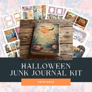 Halloween Junk Journal Kit, Scrapbook Embellishments,Gothic Scrapbooking Supplies