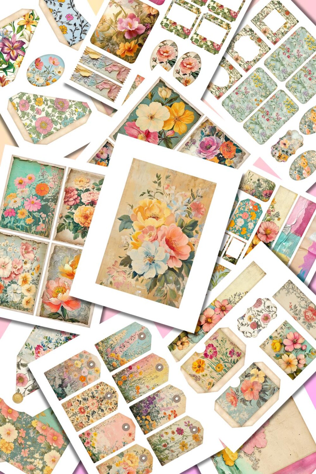 Vintage English Garden Junk Journal Kit Printable Starter Pack With ...