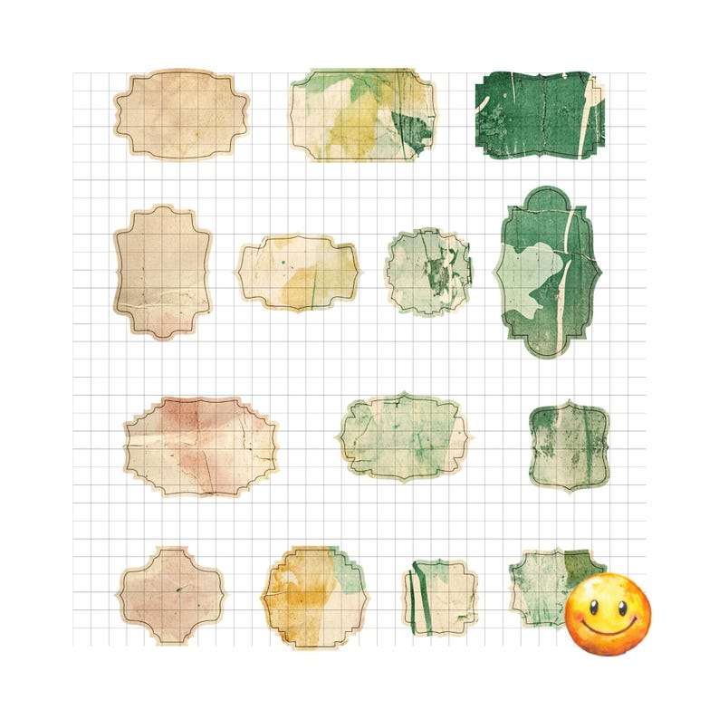 Watercolor Printable Labels, Earthy Junk Journaling (digital Download ...