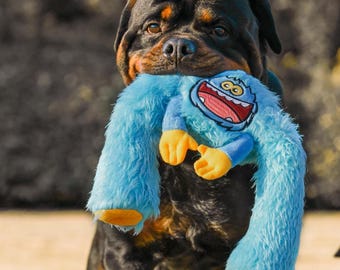 Cuddly Plush Dog Chew Toy - Hilarious Long Legged Squeaky Fun/Cute Dog Toy/Durable Dog Toy/Funny Dog Toys/Interactive games of tug and fetch