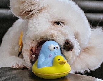 Floating Dog Toy – Clay Sculpture, Natural Latex Dog Toys, Safe & Durable Chew Toys for Interactive Play /Cute Dog Toy/ Funny Dog Toys