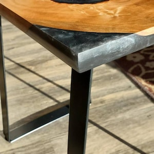 Cherry and Epoxy end table