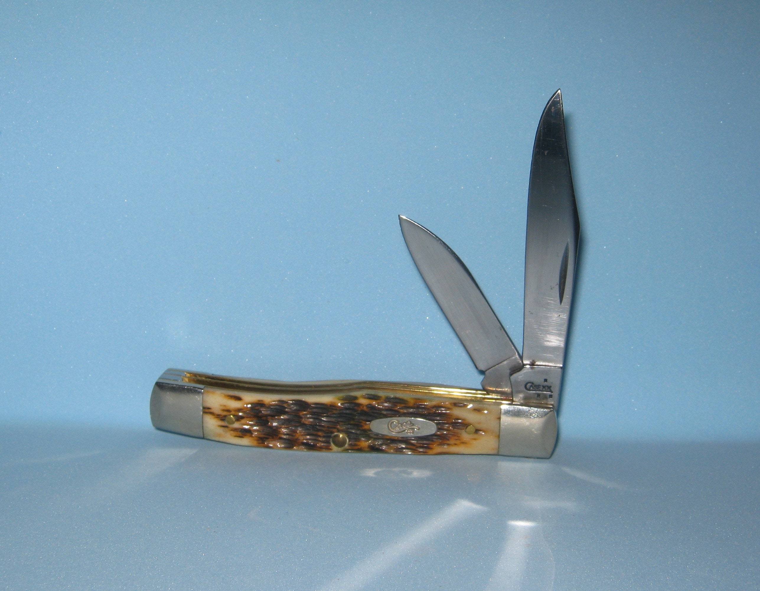 Case Xx Gunstock Jack Knife USA 62032 Burnt Amber Jigged Bone Etsy