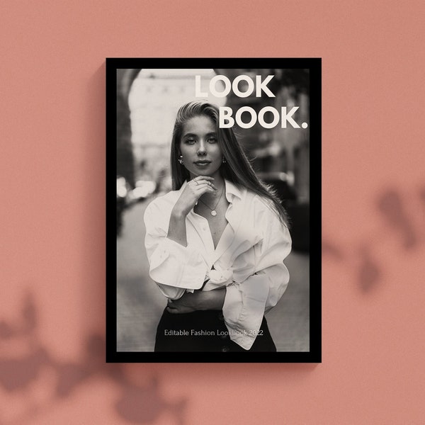 Magazine Lookbook Template Canva, Editable Magazine Template, Fashion Lookbook, Product Catalog, Photography Portfolio Brochure Template