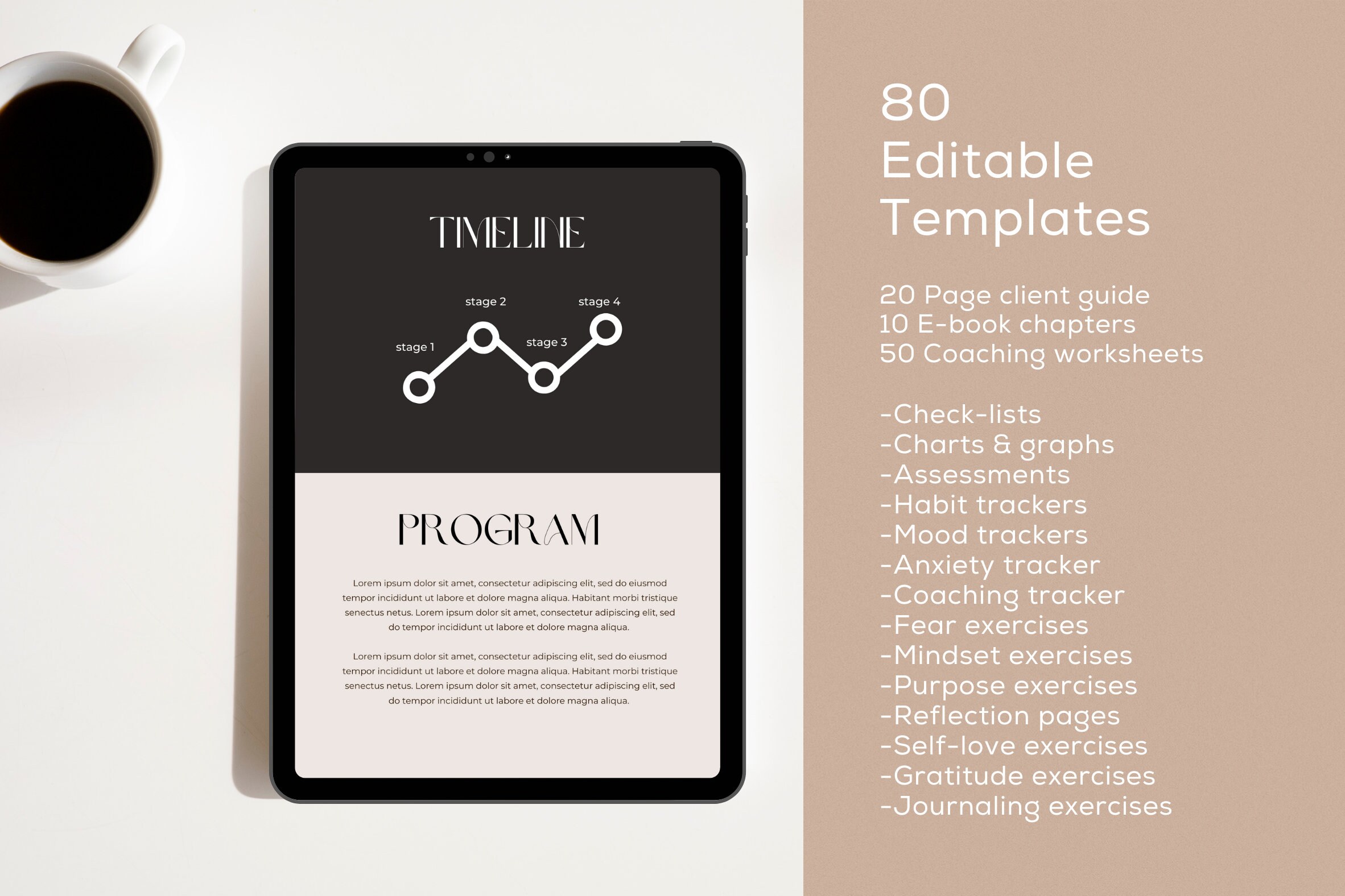 Coaching Ebook & Workbook Template Canva, Lead Magnet Template ...