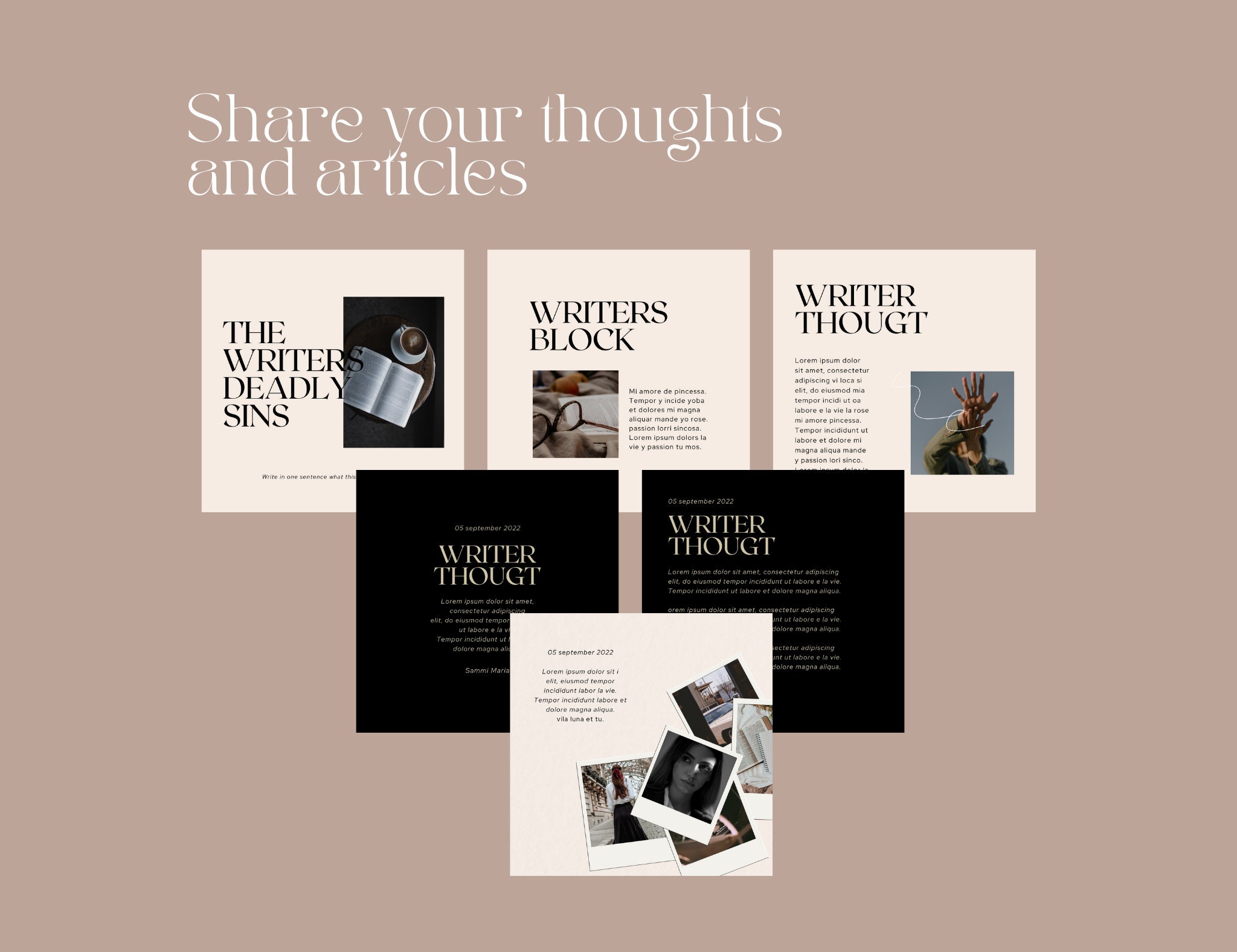 Instagram Template for Poets Writers and Authors Writer Etsy