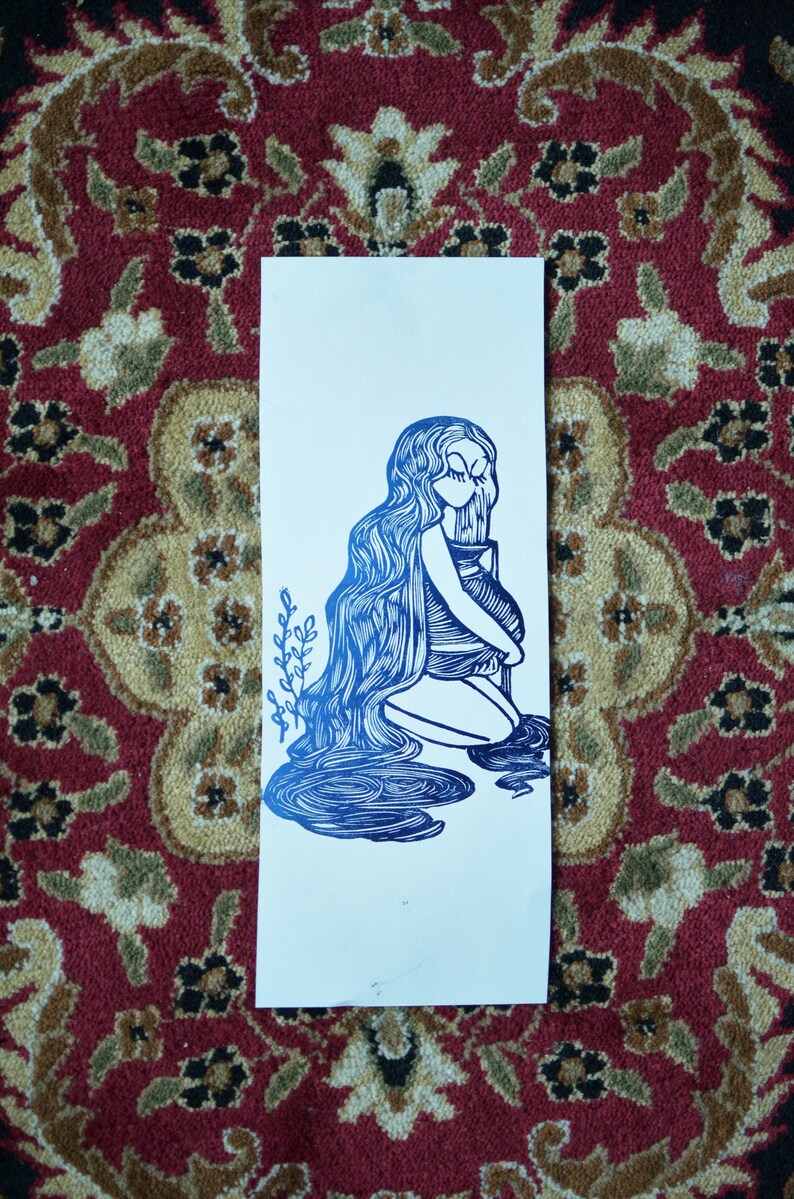 Linocut Relief Print, Abundance II // Hand Printed // Original image 3