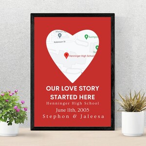 Unsere Love Story Schild - Personalisierte Liebesgeschichte Karte Schild - Valentinstag Schild - Valentinstag - Valentinstag - Valentinstag Geschenke