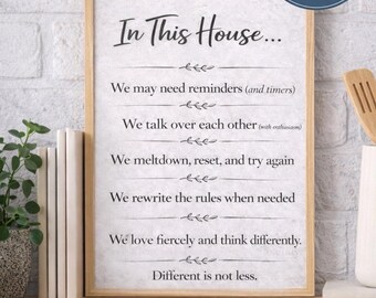 Neurodivergent Family Print | Positive Home Decor (Digital Download)