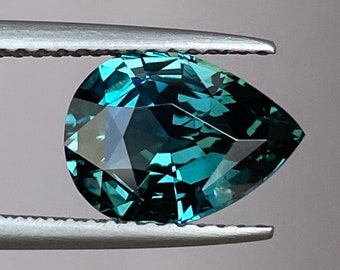 3.00 crt natural blue green sapphire| Teal sapphire ring | Pear engagement ring| Unset loose Sapphire | Rare Colour |custom ring | pear cut