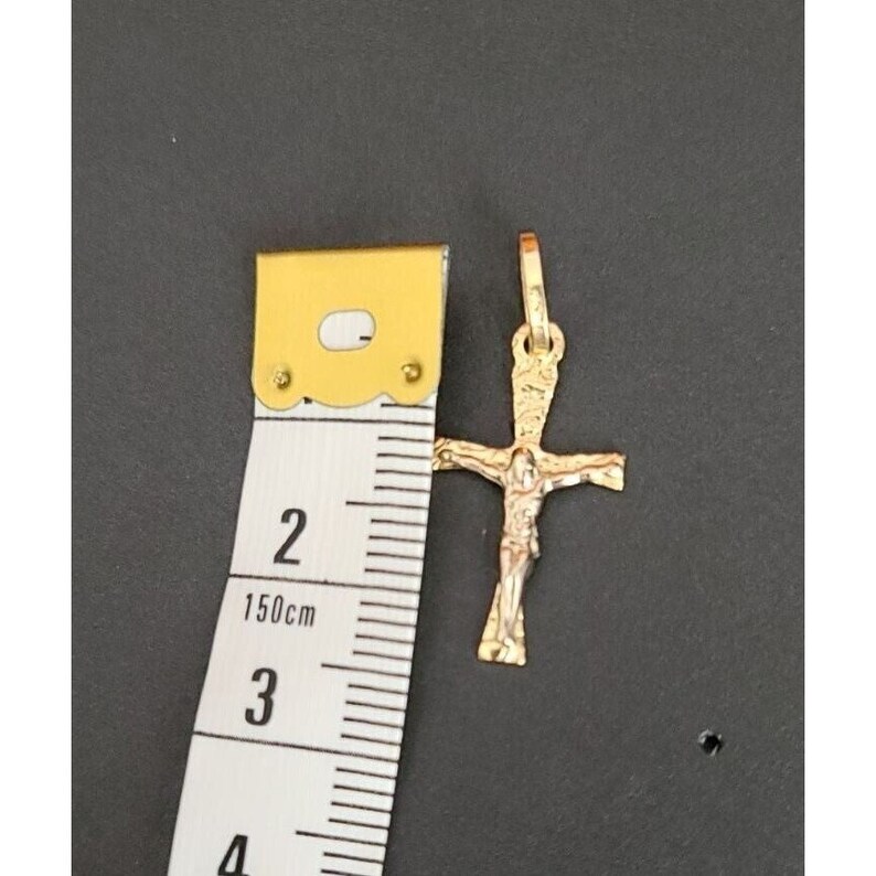 18k Real Saudi Gold Necklace 17.5 Size With Cross Pendant Etsy