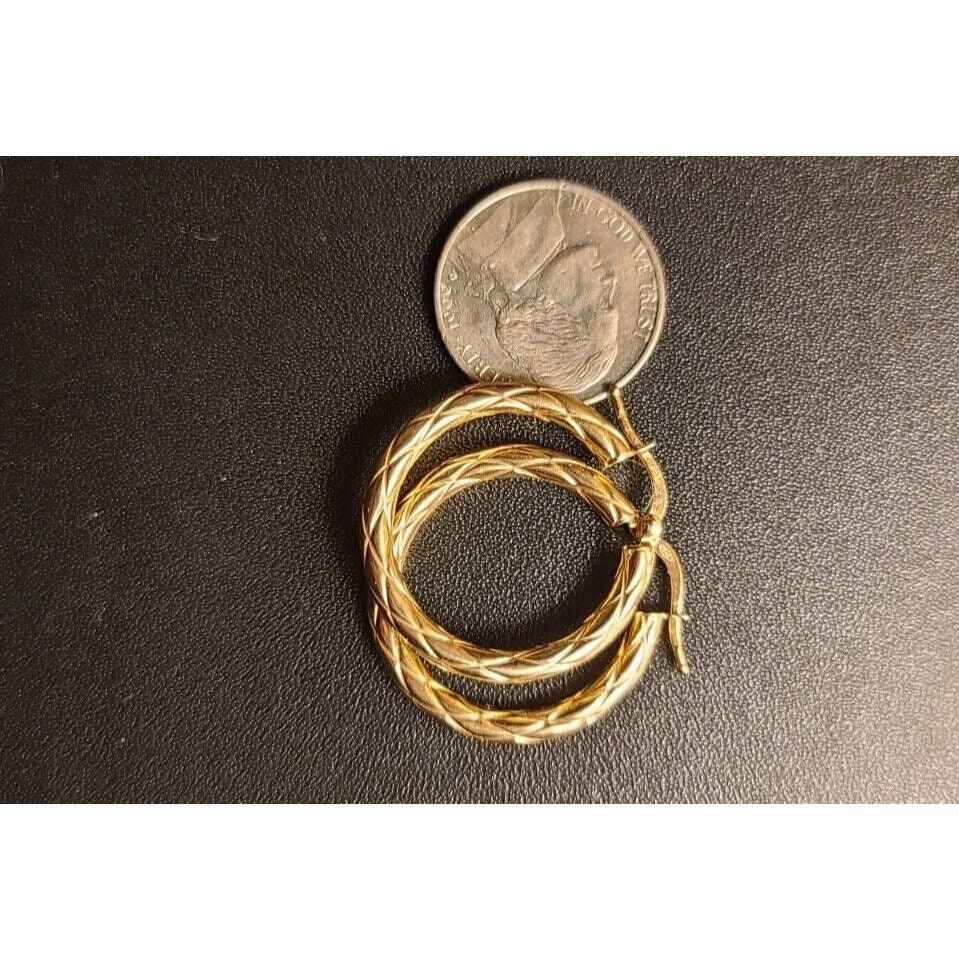Real 18K Saudi Gold Hoop Earrings - Etsy Real 18K Saudi Gold Hoop Earrings - Etsy