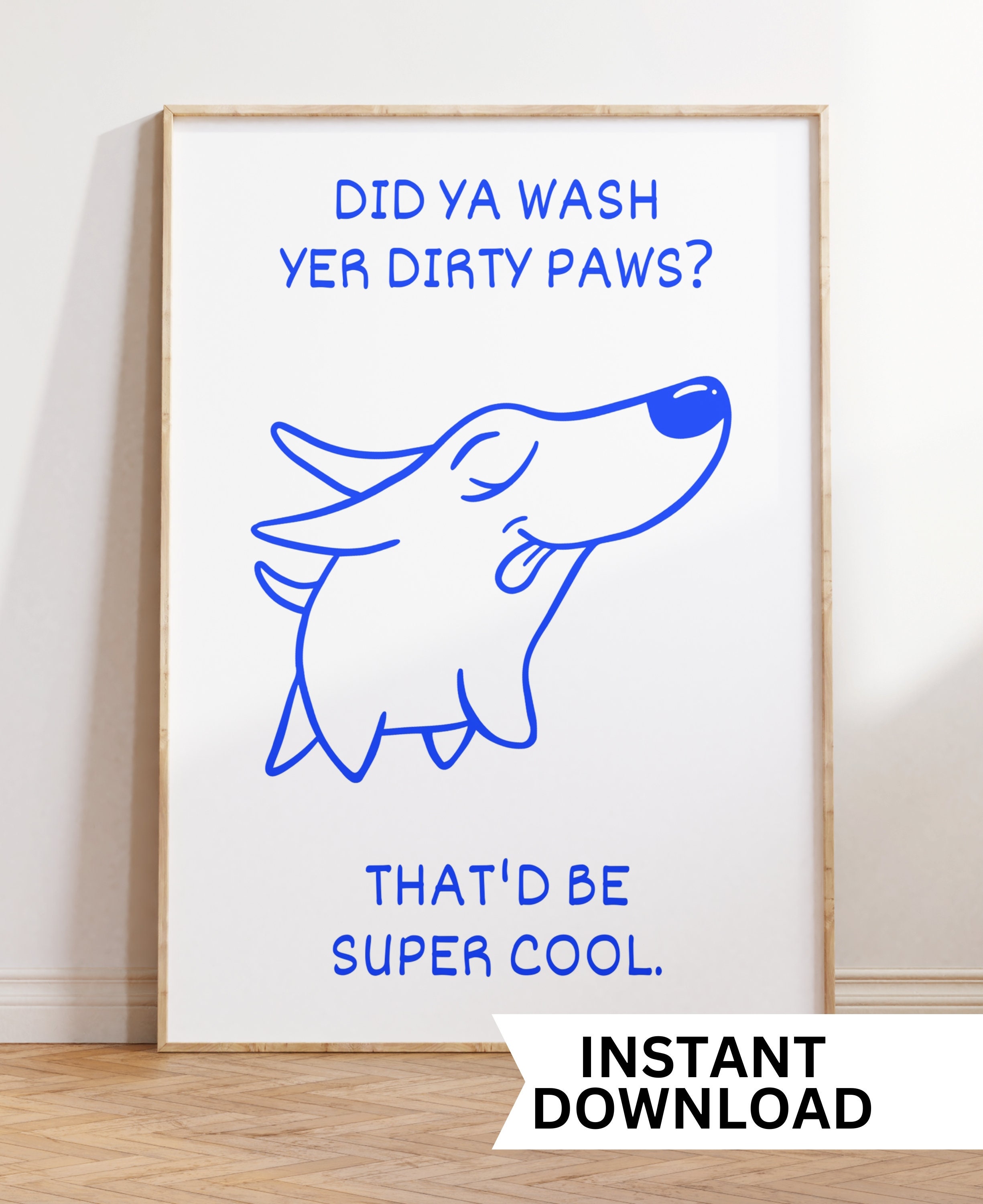 Lustiges Badezimmer Kunst lustiges Hunde Poster Badezimmer Etsy.de
