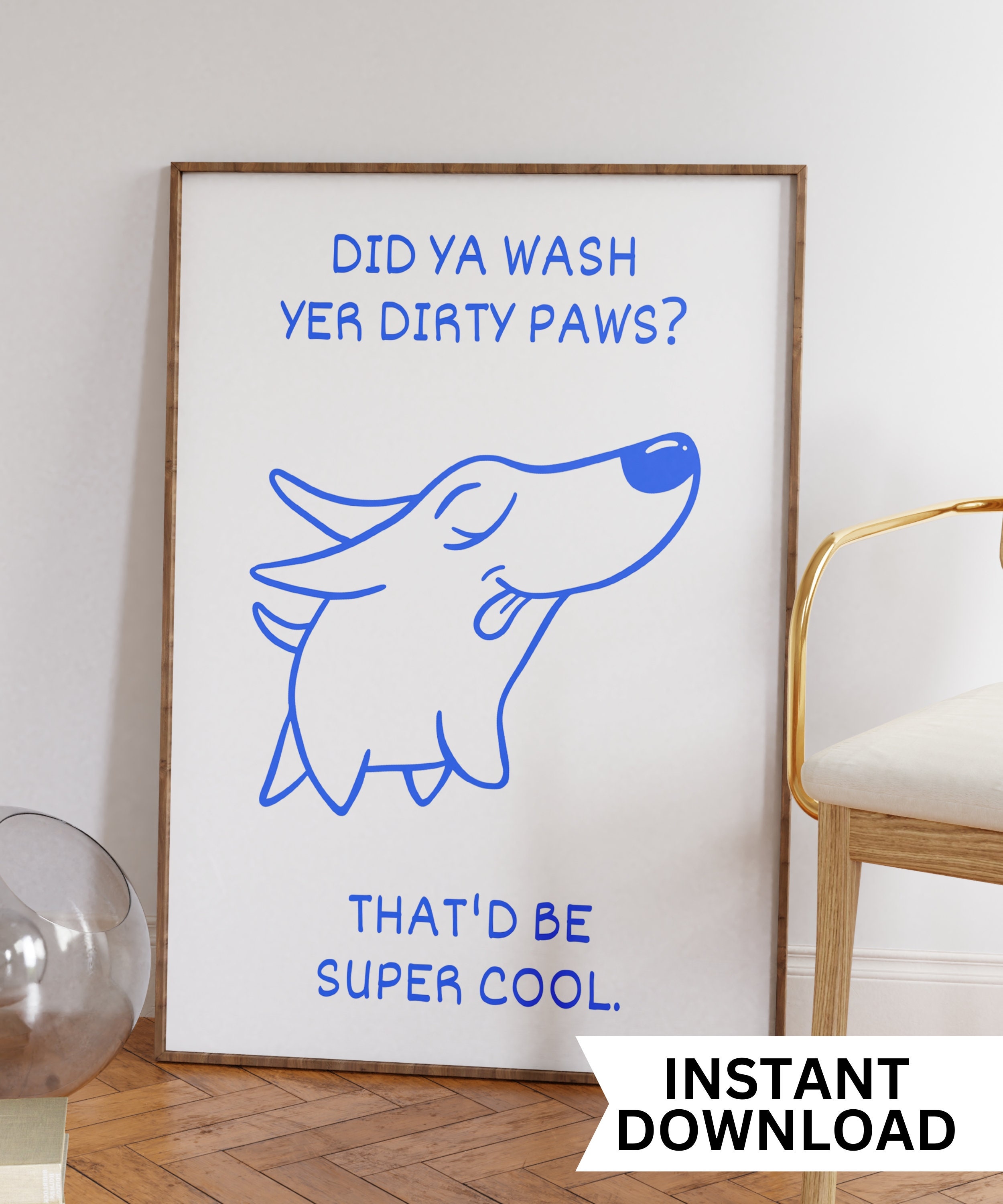 Lustiges Badezimmer Kunst lustiges Hunde Poster Badezimmer Etsy.de