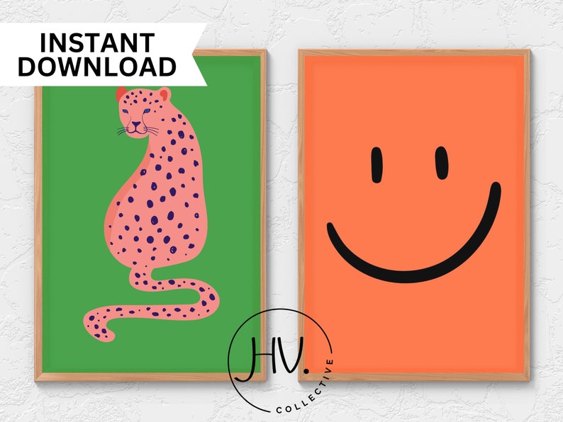 Preppy Wall Art Set of 10 Trendy Posters Girly Wall Art Etsy