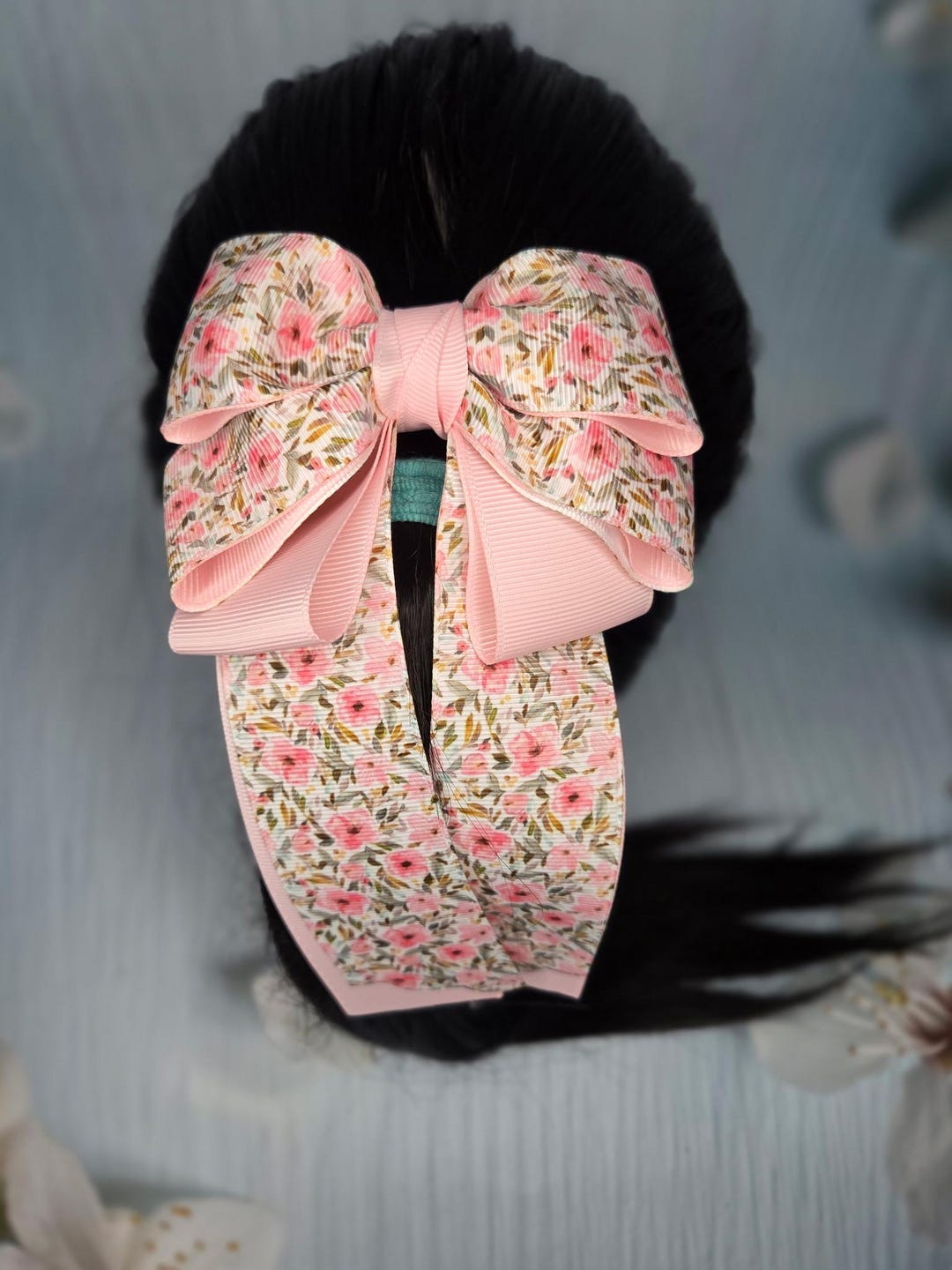 Beautiful Floral Bow - Etsy