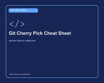 Git Cherry Pick チートシート、GitHub 開発者リファレンス、印刷可能なコーディングコマンド PDF