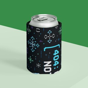 404 Warm Drink Not Found Can Cooler, Funny Programmer Gift, Can Sleeve