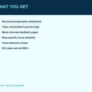 Intervjuarbetsbok för mobilutvecklare, studieuppföljning för mjukvaruutvecklare, utskrivbar intervjuarbetsbok i PDF-format bild 2