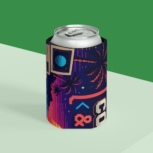 Compile and Chill Can Cooler, Funny Programmer Gift, Coding Drink Sleeve