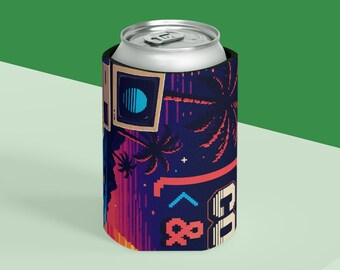 Compile and Chill blikjeskoeler, grappig cadeau voor programmeurs, drankhoes met codeer-thema