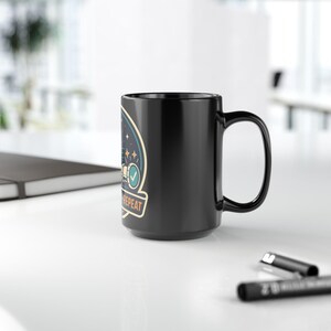 Data Engineer Mug, SQL Developer Coffee Cup, Retro Tech Badge, 15 oz Black Mug image 9