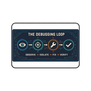 Debugging Loop Desk Mat, Programmer Workflow Mouse Pad, Software Engineer Office Accessory