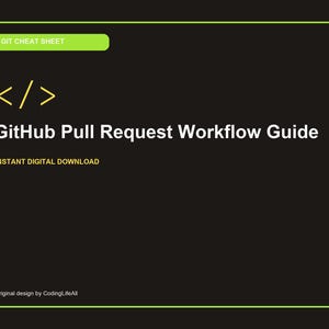 GitHub-Pull-Request-Workflow-Leitfaden, GitHub-Entwicklerreferenz, druckbare Programmierbefehle (PDF)