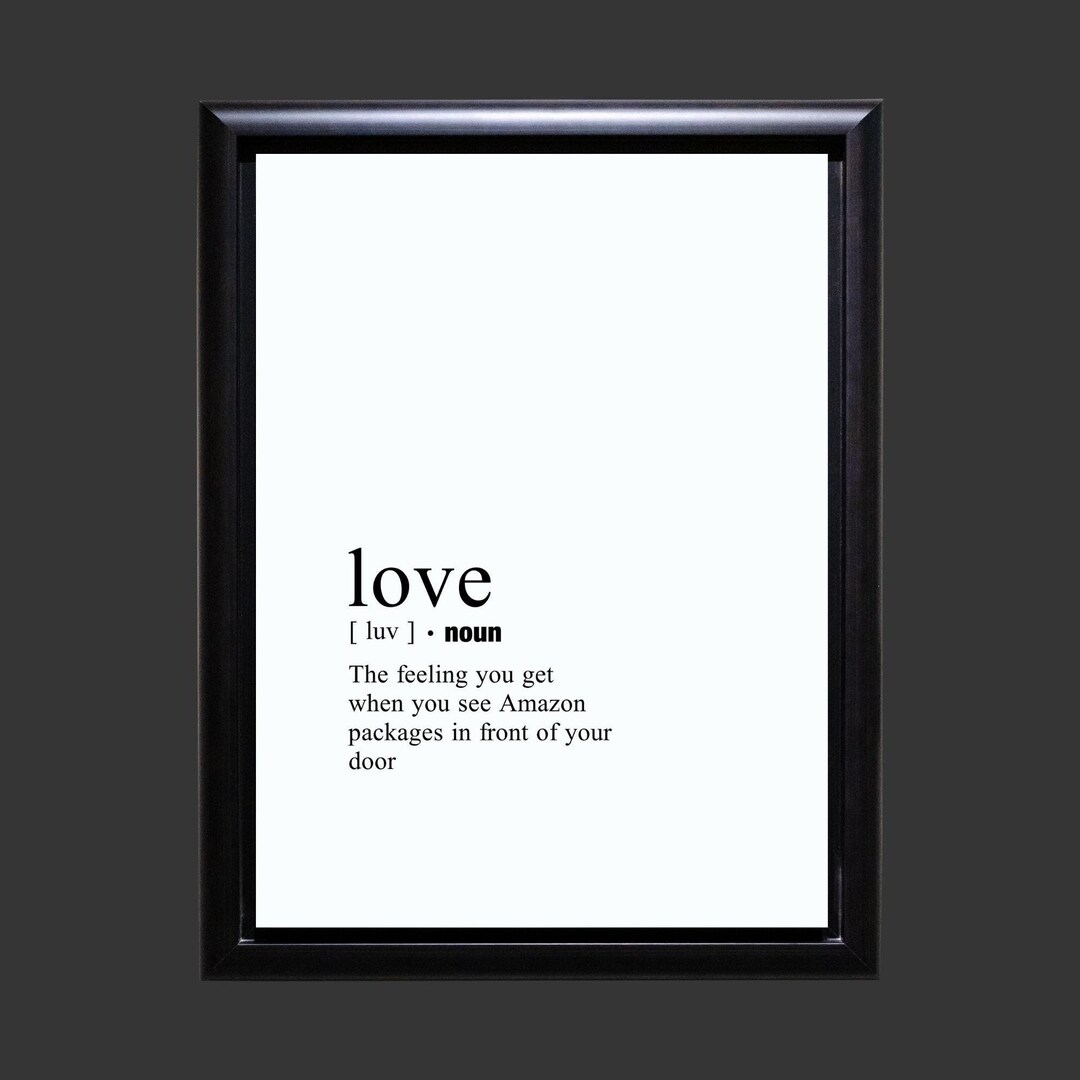 Love Definition Love Printable Valentines Day Gift Love Etsy