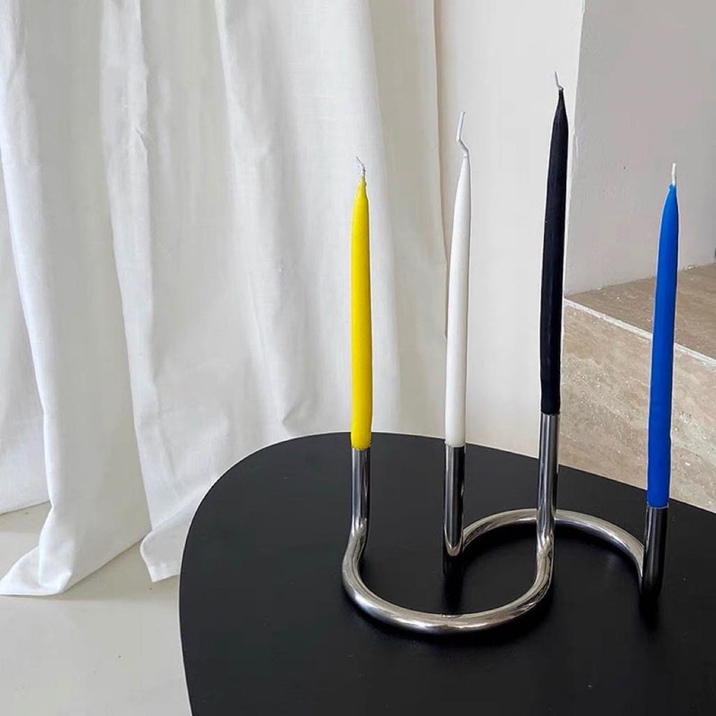 Stainless Steel Ushape Candle Holder for Taper Candles Etsy