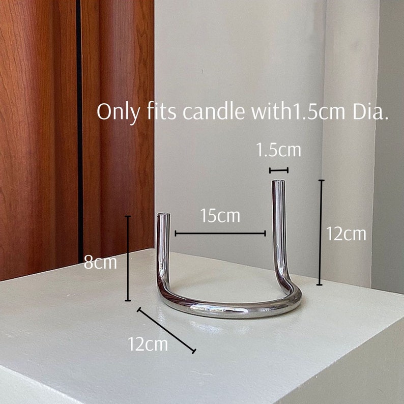 Stainless Steel Ushape Candle Holder for Taper Candles Etsy