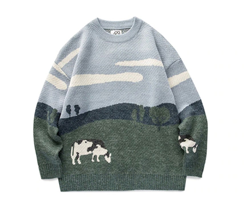 Cow Sweater - Etsy