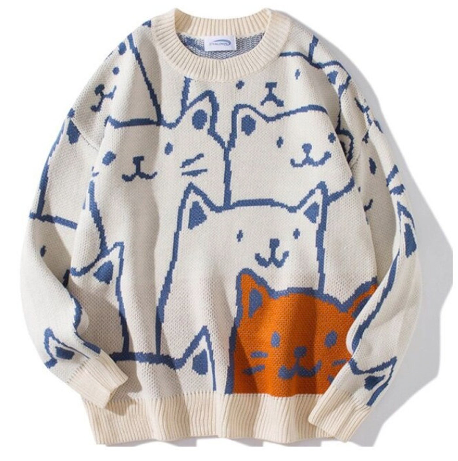 Vintage Cat Sweater Multiple Colors HIGH QUALITY Size up Etsy