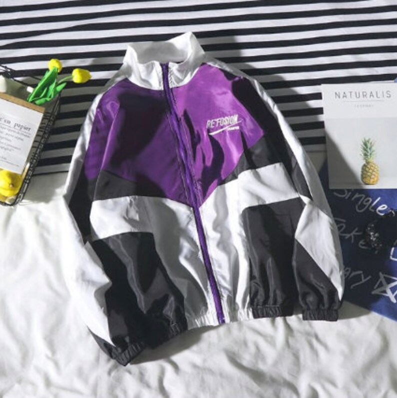 Y2K Streetwear College Style Wind Breaker Size up Etsy