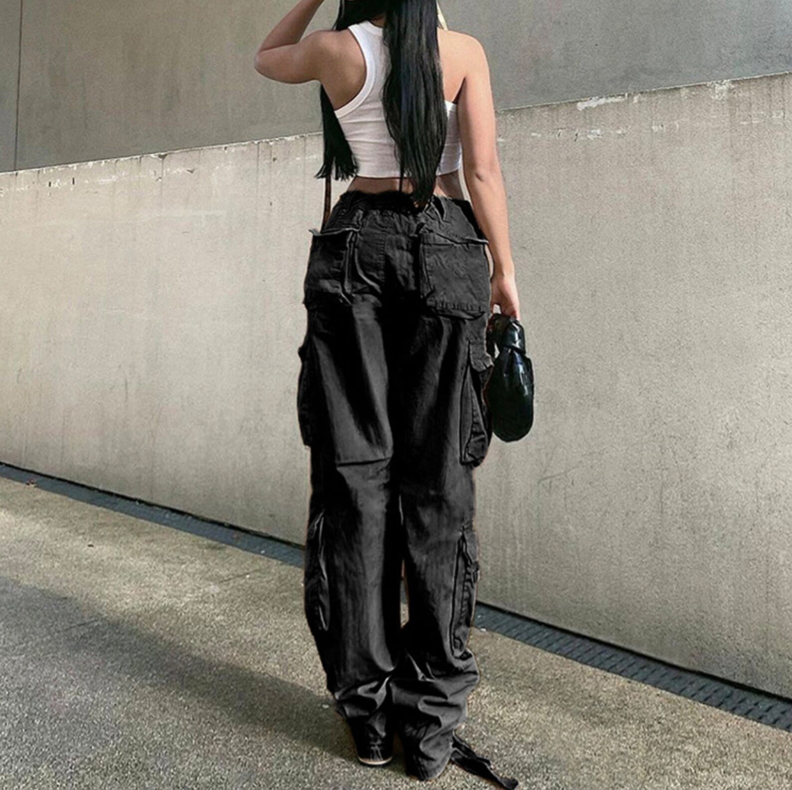 Vintage Cargo Pants Baggy Jeans Women Fashion 90s Streetwear Etsy