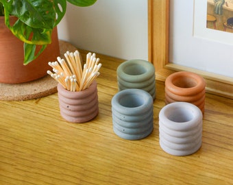 Stacked Bubble Mini Match pot | Stacked Ring Match pot with match striker | Gifts under 25 | Little Trinket Gifts | Stocking stuffers