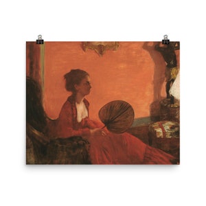 Madam Camus | Vintage, French, Gilded Age, Victorian, Woman, Portrait, Paris, Orange, Black, Parlor, Fine Art, Office Art