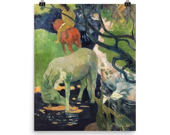 Paul Gauguin Biały koń Giclée Print: Sztuka Tahitańska