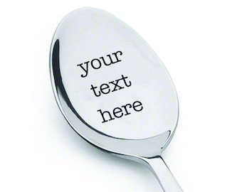 Customized Spoon - Custom Spoon - Personalized Spoons - Custom Engraved Spoon -Serving Spoon -Tea Spoon - Personalized Stainless Steel Spoon