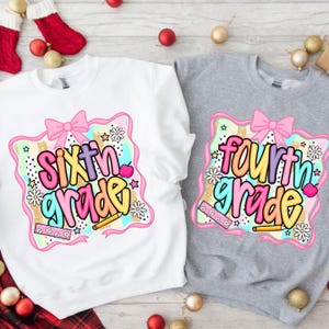 Preppy Back To School Sweatshirt, First Day Of School Sweatshirt, Coquette Teacher Sweatshirt, gift for Girls Sweatshirt