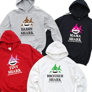 Custom Birthday Shark Hoodie, Baby Shark , Baby Shark Birthday , Family Shark Hoodie, Matching Family Tee Hoodie
