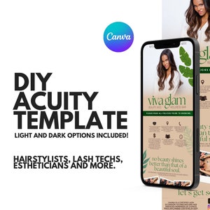 Premium Acuity Scheduling Template, DIY Booking Site, Hair Stylist, Estheticians, Lash Tech Appointments Luxury Natural Website Aesthetic