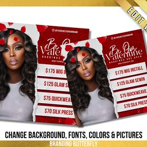 Valentines Sale Flyer, Flash Sale, Beauty, Hair Flyer Glam, Instagram Flyer, Social Media DIY Flyer, Fashion, Lashes, Nails, Hair, Makeup