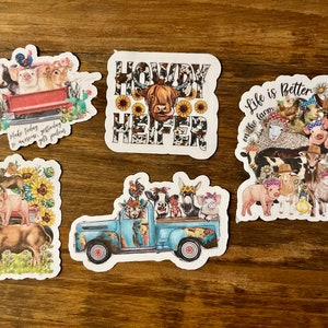Farm animal stickers
